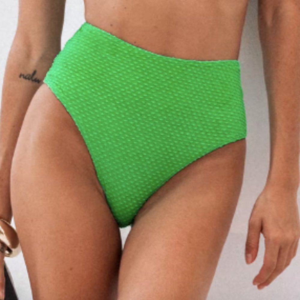NWT Cupshe Textured High Waist Bikini